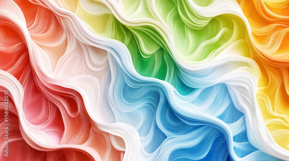 Fototapeta premium Abstract colorful wavy pattern background.