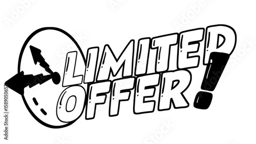 Limited Offer Bold Cartoon Text for Promo Banner - Handcrafted Style