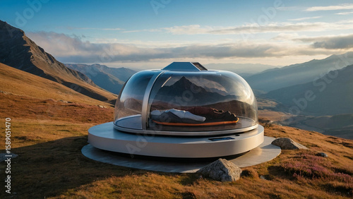 Mountain Meditation Pod with AI Control