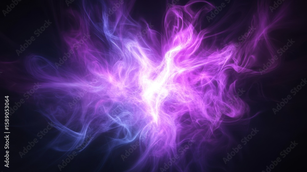 Obraz premium Abstract Colorful Smoke Background in Shades of Purple and Blue