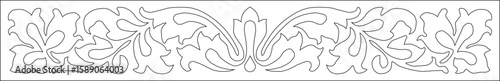 sketch silhouette vector illustration design decoration ornament long classic vintage floral carving