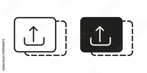 Drag and drop icon for web designs. editable pictogram.