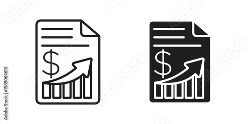 capital gain icon for web designs. editable pictogram.