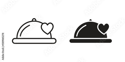 Wedding dinner icon for web designs. editable pictogram.