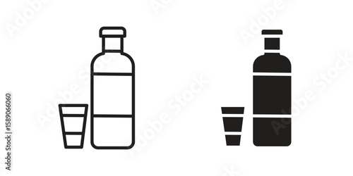 Vodka icon for web designs. editable pictogram.