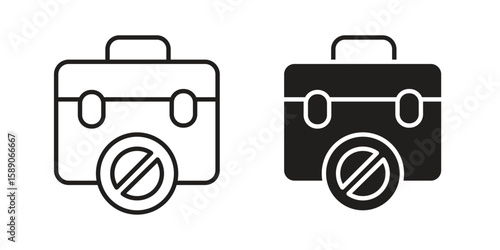 Unemployment icon for web designs. editable pictogram.