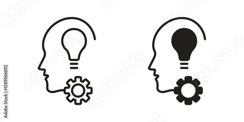 Understand icon for web designs. editable pictogram.