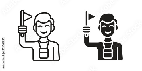 Tourist Guide icon for web designs. editable pictogram.