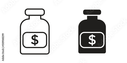 Solvent icon for web designs. editable pictogram.
