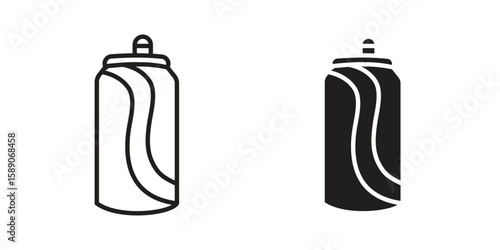 Soda can icon for web designs. editable pictogram.