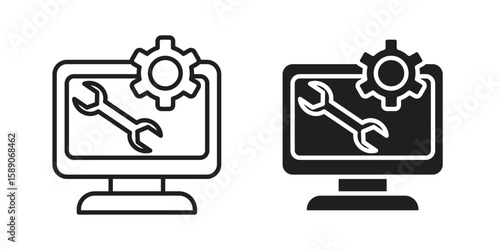 Software Engineering icon for web designs. editable pictogram.