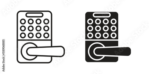 Smart lock icon for web designs. editable pictogram.