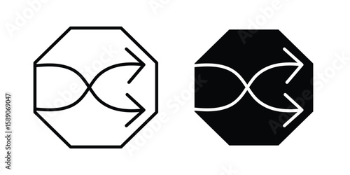 Shuffle icon for web designs. editable pictogram.