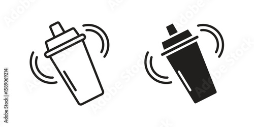Shaker icon for web designs. editable pictogram.