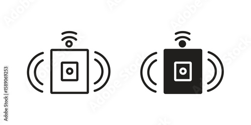 Sensor icon for web designs. editable pictogram.