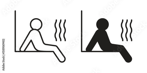 Sauna icon for web designs. editable pictogram.
