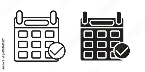 Reservation icon for web designs. editable pictogram.