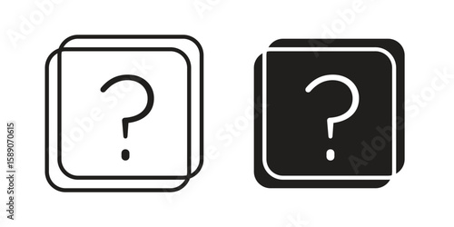 Question icon for web designs. editable pictogram.