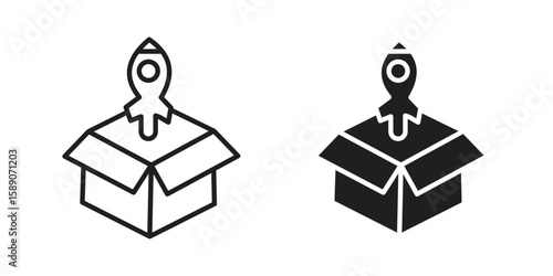 Product release icon for web designs. editable pictogram.