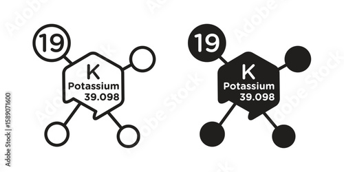 Potassium icon for web designs. editable pictogram.