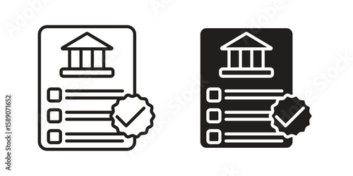 Policy icon for web designs. editable pictogram.
