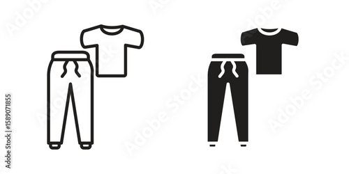 Pijama icon for web designs. editable pictogram.
