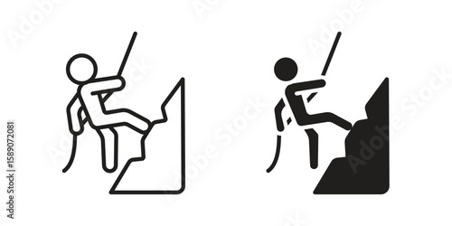 People Climbing icon for web designs. editable pictogram.