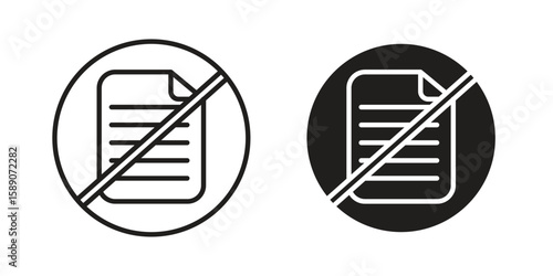 Paperless icon for web designs. editable pictogram.
