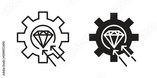 Operational excellence icon for web designs. editable pictogram.