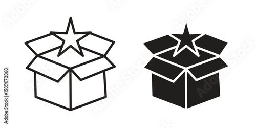 New product icon for web designs. editable pictogram.