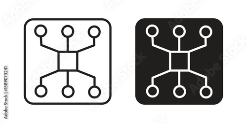 Multichannel icon for web designs. editable pictogram.