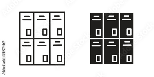 Locker icon for web designs. editable pictogram.