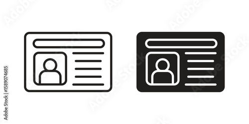 License icon for web designs. editable pictogram.