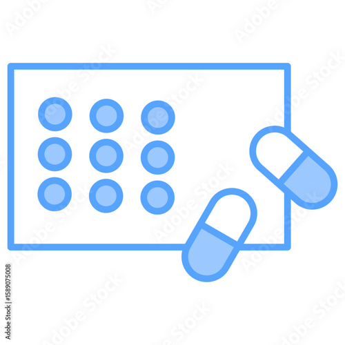 Pill Blue Icon