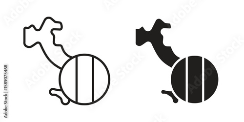 Italy flag icon for web designs. editable pictogram.