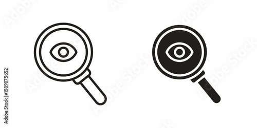 Investigation icon for web designs. editable pictogram.