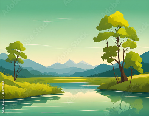 Elegant watercolor painting of a cherry blossom tree with delicate pink and white petals falling gently, set against a soft gradient background of pastel blues and purples, perfect for spring-themed w