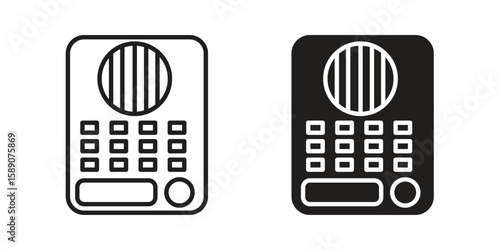Intercom icon for web designs. editable pictogram.