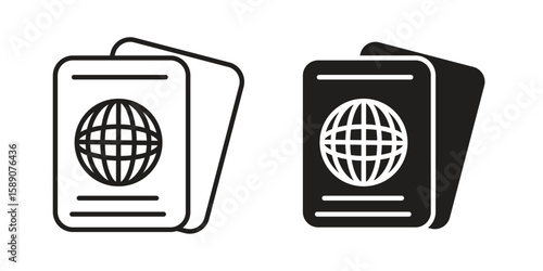 Immigration icon for web designs. editable pictogram.
