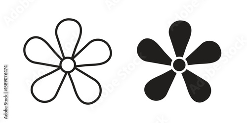 Hypericum icon for web designs. editable pictogram.