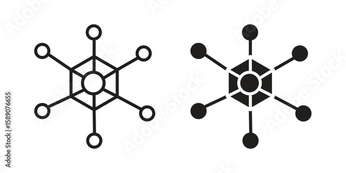 Hub icon for web designs. editable pictogram.