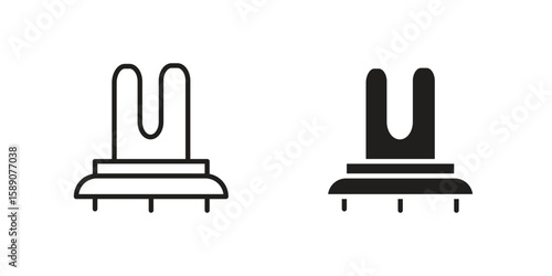 Heating element icon for web designs. editable pictogram.