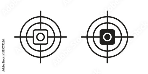 Gun target icon for web designs. editable pictogram.