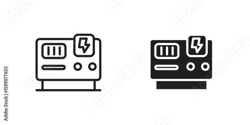 Generator icon for web designs. editable pictogram.