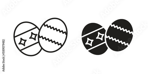 Easter eggs icon for web designs. editable pictogram.