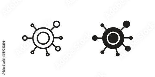 Decentralized icon for web designs. editable pictogram.