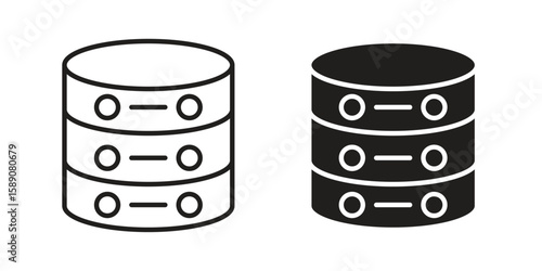 Cylinder database icon for web designs. editable pictogram.
