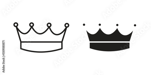 Crown icon for web designs. editable pictogram.