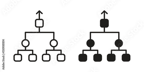 Consolidation icon for web designs. editable pictogram.