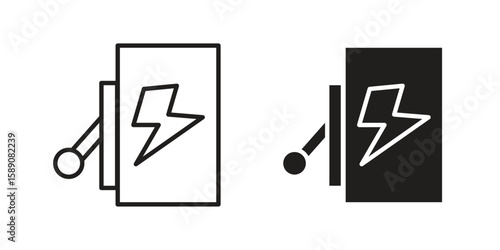 Circuit Breaker icon for web designs. editable pictogram.